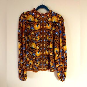Bohme Orange Abstract Blouse